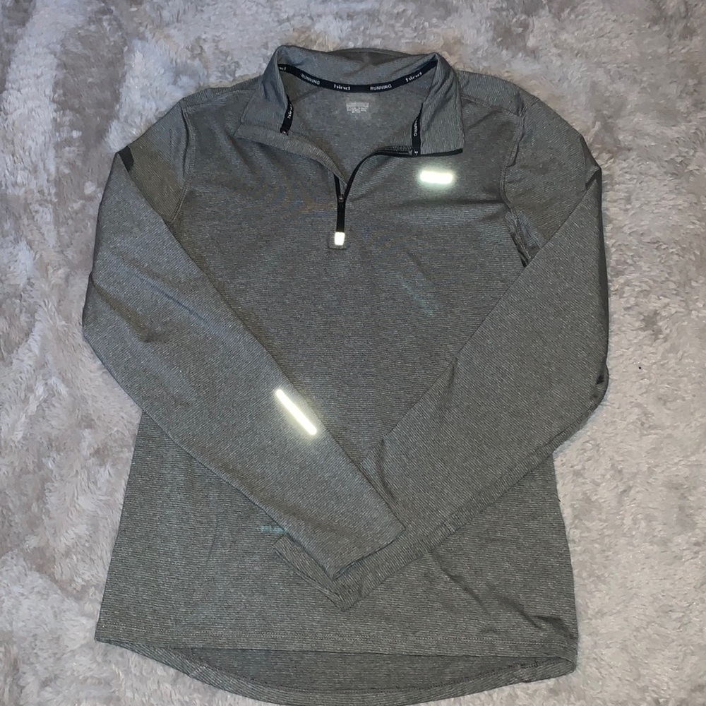 Quarter zip up Grey Mens Sweater
